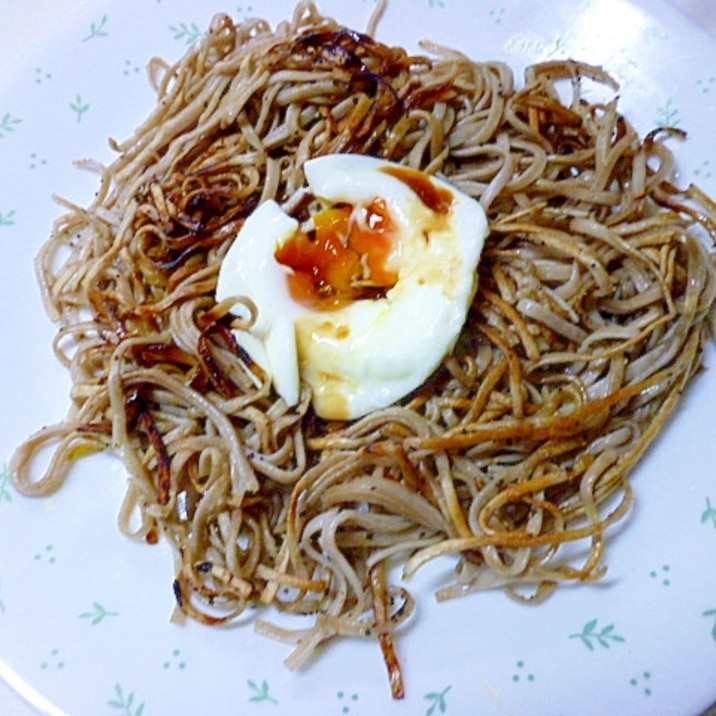 カリカリ蕎麦、ゆですぎてしまった蕎麦の活用術♪